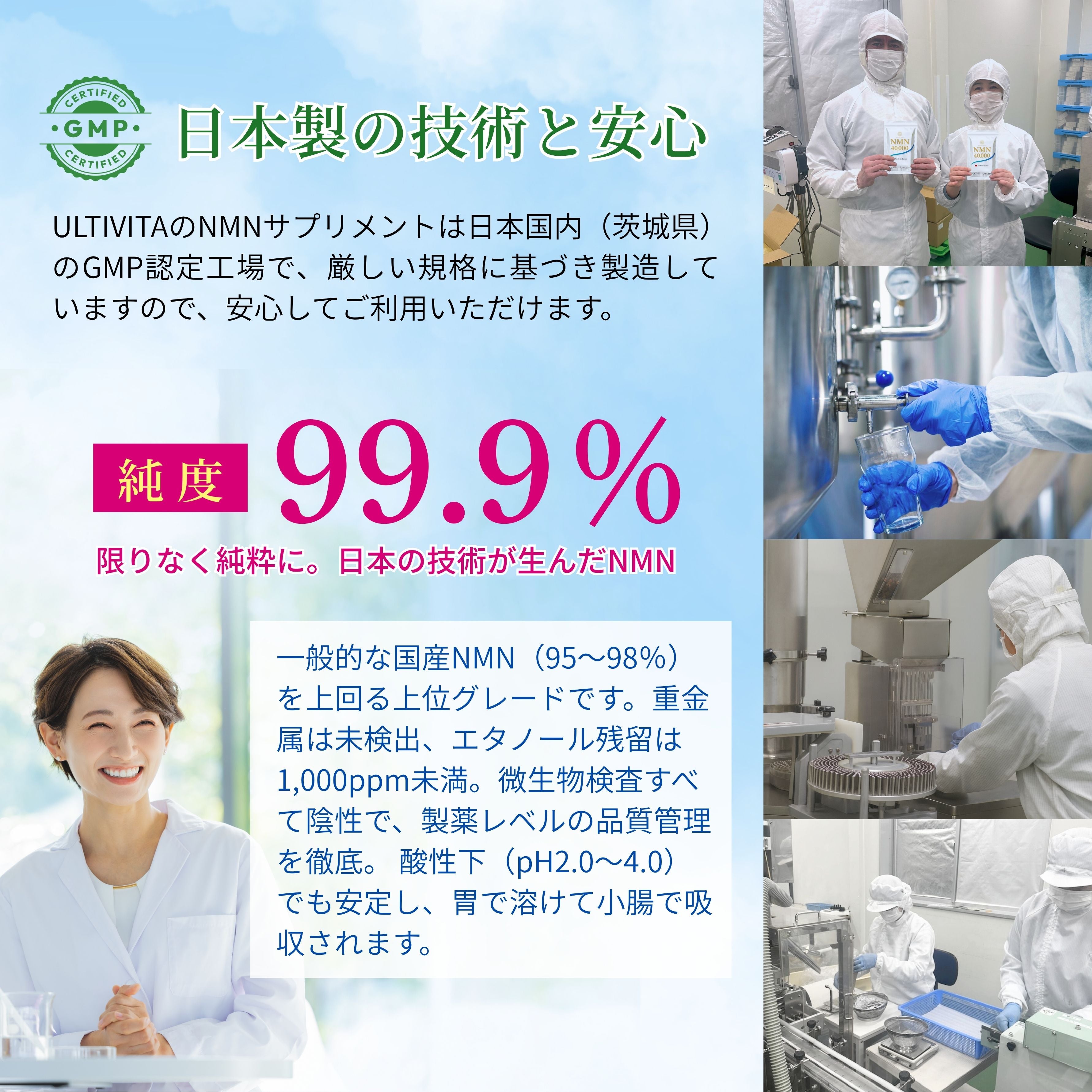 [先方予約受付中｝11月21日販売開始！!) NMN サプリメント 日本製 40000mg（120粒）国産 高純度99.9％